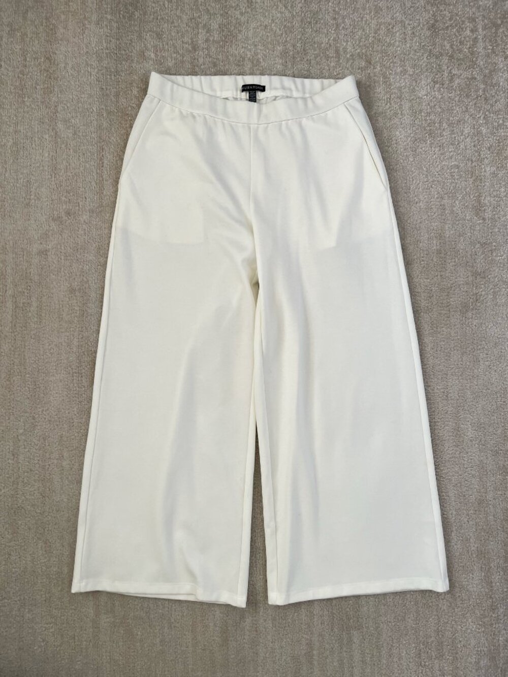 Eileen Fisher Wide Leg Pull On Pants S Lyocell